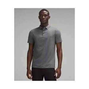 Lululemon Heathered Black Evolution Short-Sleeve Polo Shirt Mens Size M